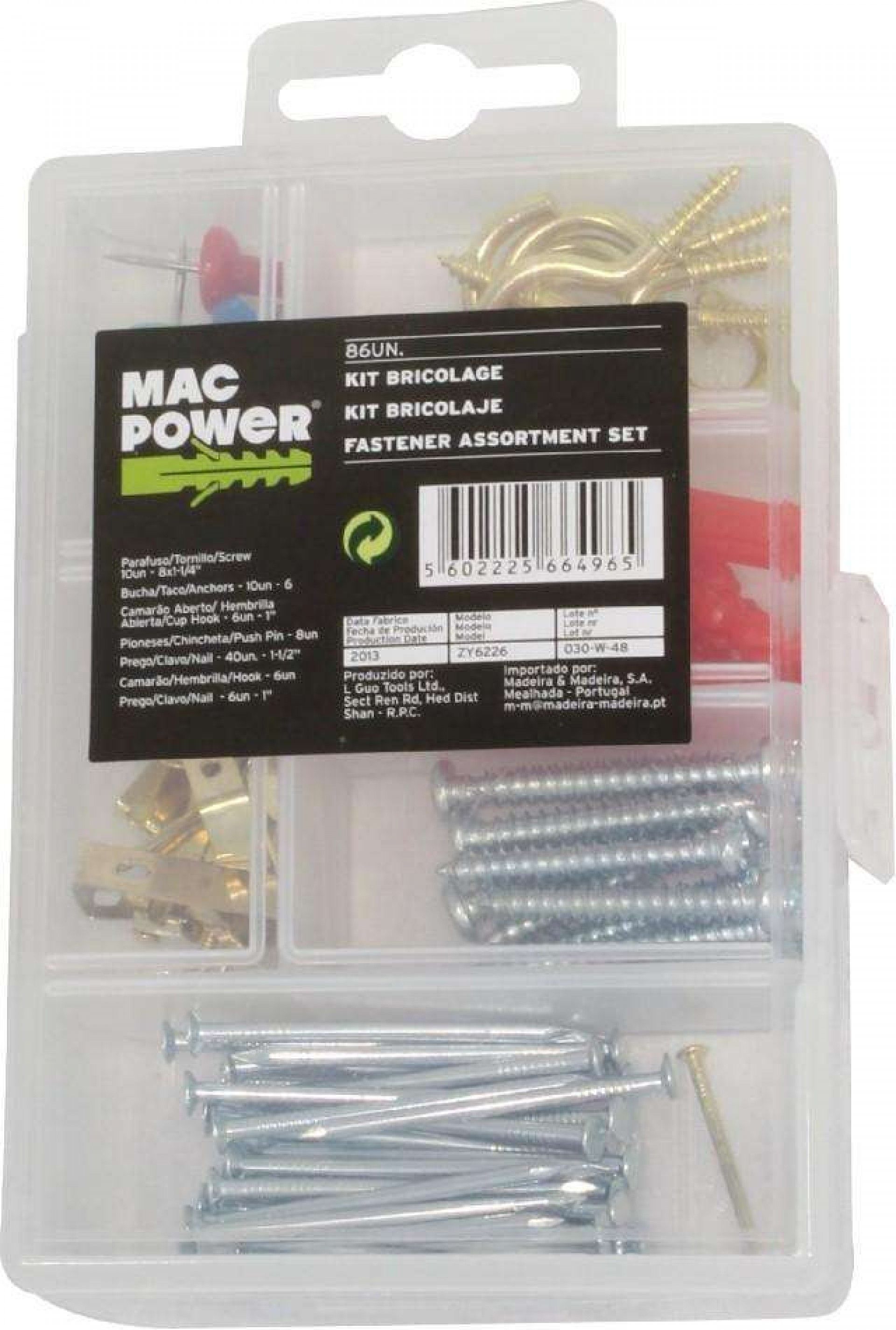 Kit Bricolage, 86Un refª 66496 MAC POWER