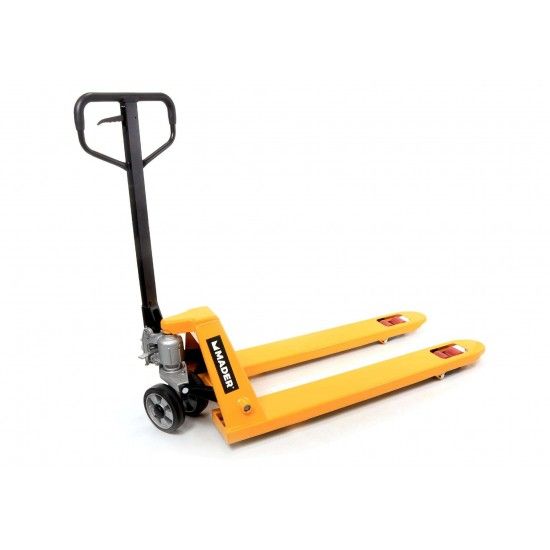 Porta-Paletes Hidrulico, 2.5Ton, 550mm, Roda Borracha ref 65347 MADER