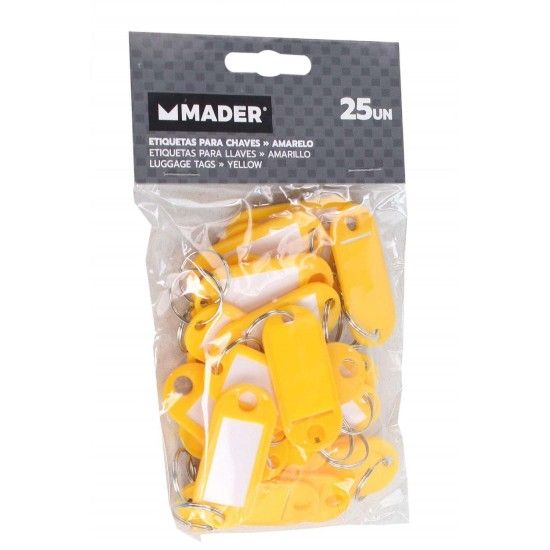 Etiquetas para Chaves, Amarelo, 25Un refª 65357 MADER Etiquetas para Chaves, Amarelo, 25Un refª 65357 MADER