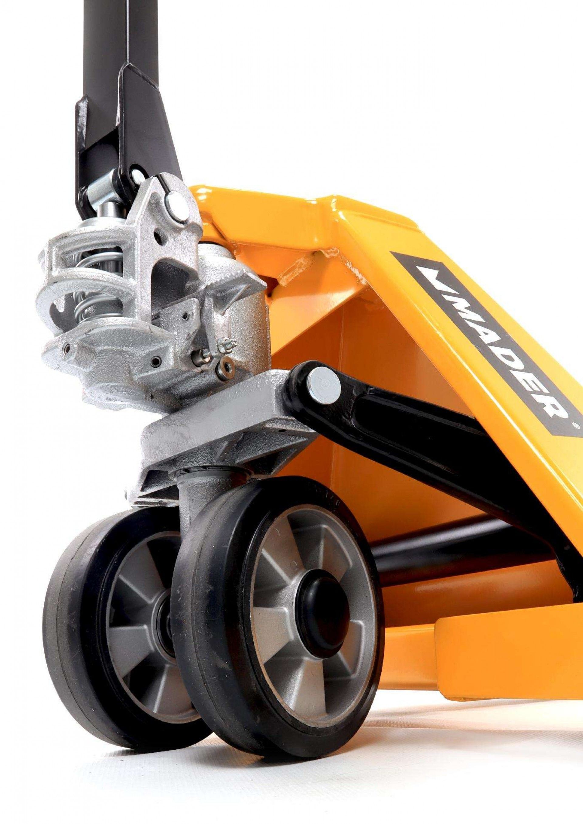 Porta-Paletes Hidráulico, 2.5Ton, 550mm, Roda Borracha refª 65347 MADER