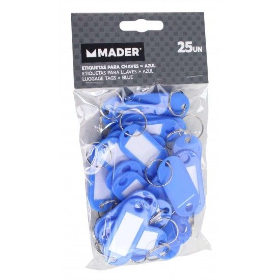 Etiquetas para Chaves, Azul, 25Un refª 65356 MADER Etiquetas para Chaves, Azul, 25Un refª 65356 MADER