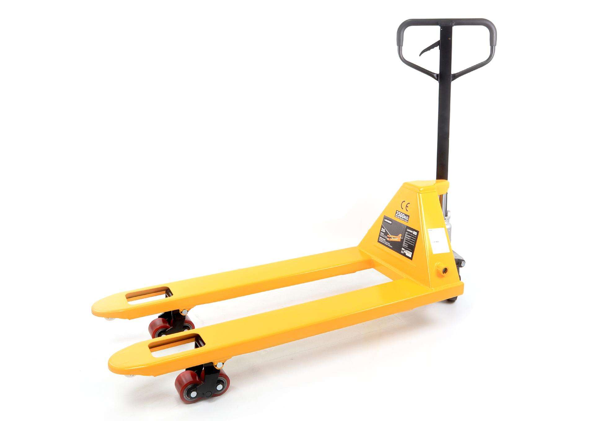 Porta-Paletes Hidráulico, 2.5Ton, 550mm, Roda Borracha refª 65347 MADER