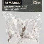 Etiquetas para Chaves, Branco, 25Un ref 65355 MADER