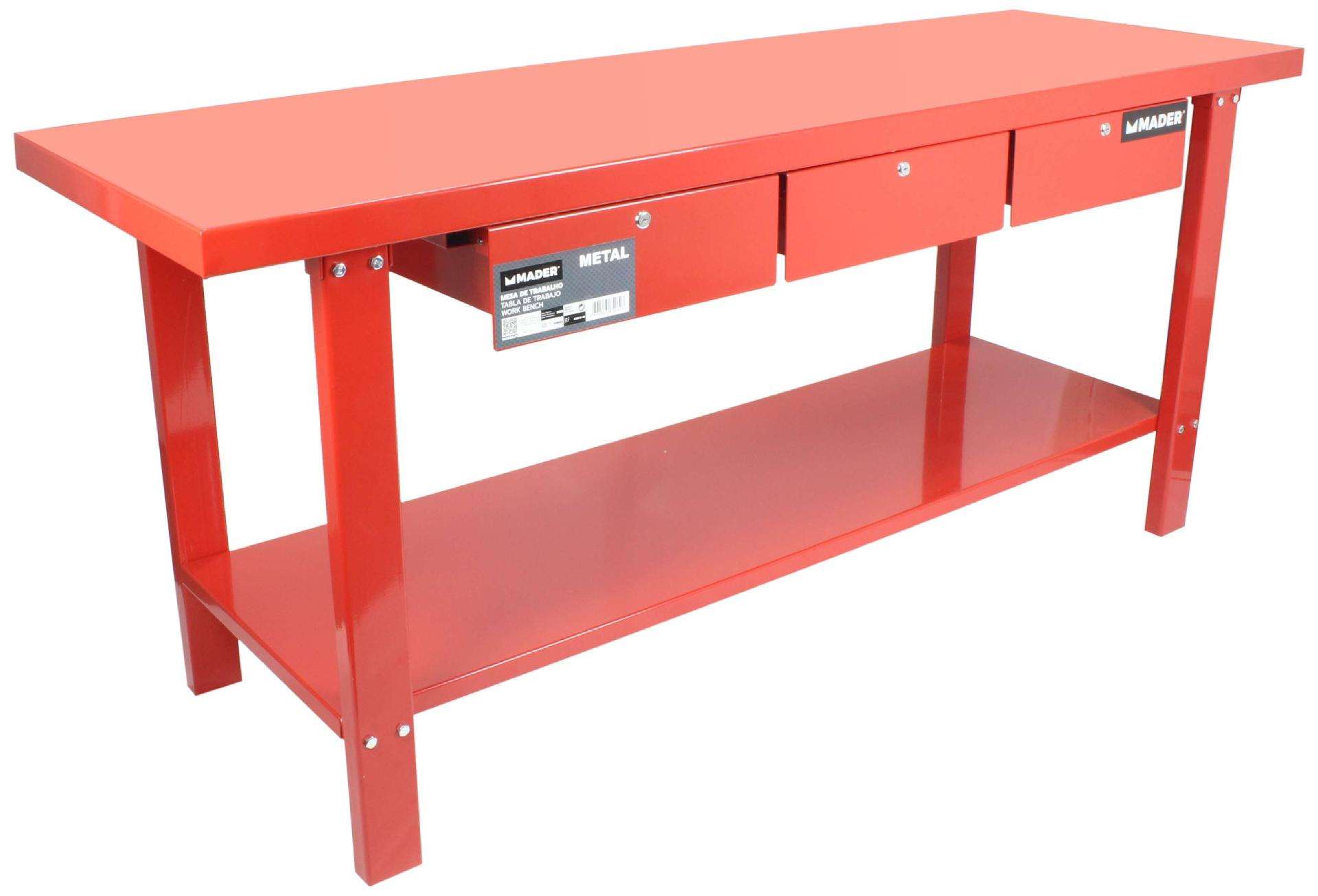 Banca de Trabalho Metal, 200x64cm, 3G refª 65260 MADER