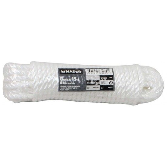 Corda Polipropileno, 8mmx15m ref 65079 MADER