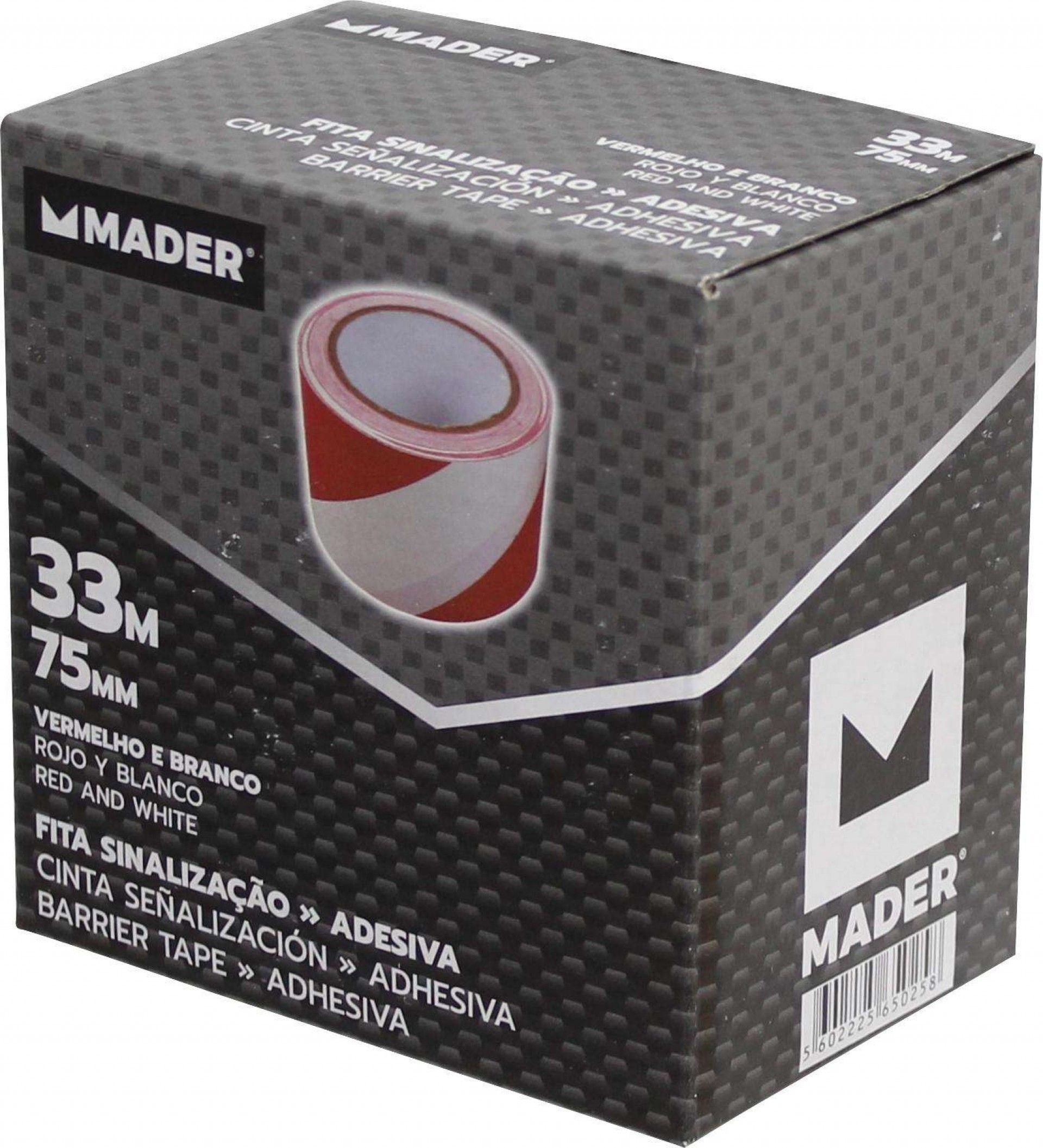 Fita Sinalizadora, Adesiva, 33m x 7cm refª 65025 MADER