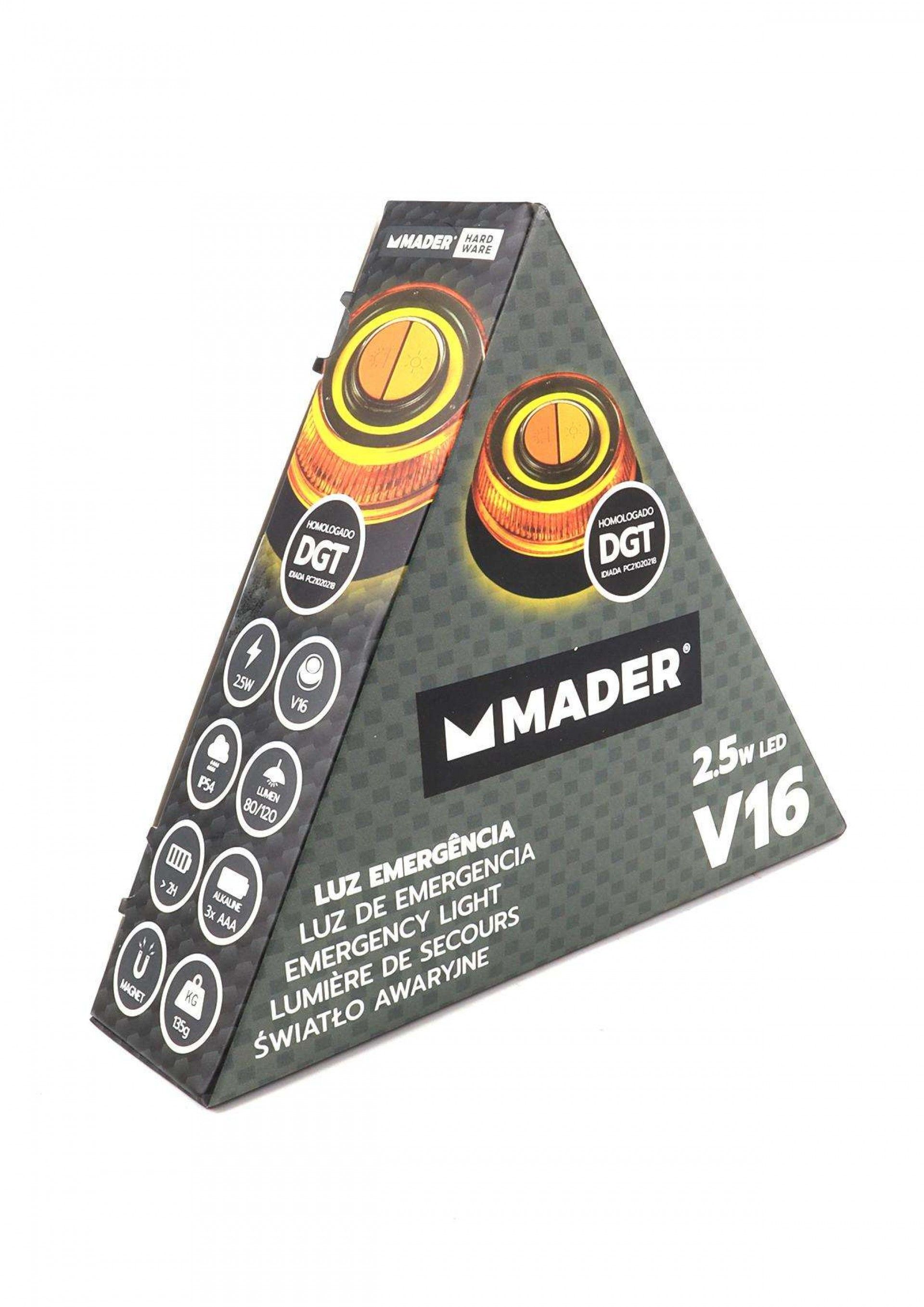 Luz de Emergência, 2.5W LED, V16 refª 65029 MADER