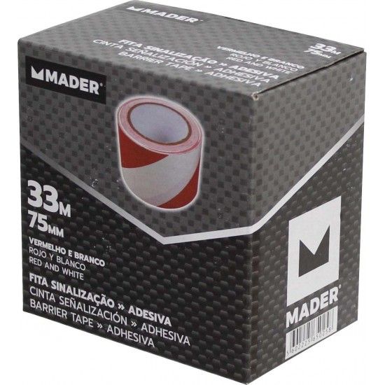 Fita Sinalizadora, Adesiva, 33m x 7cm ref� 65025 MADER