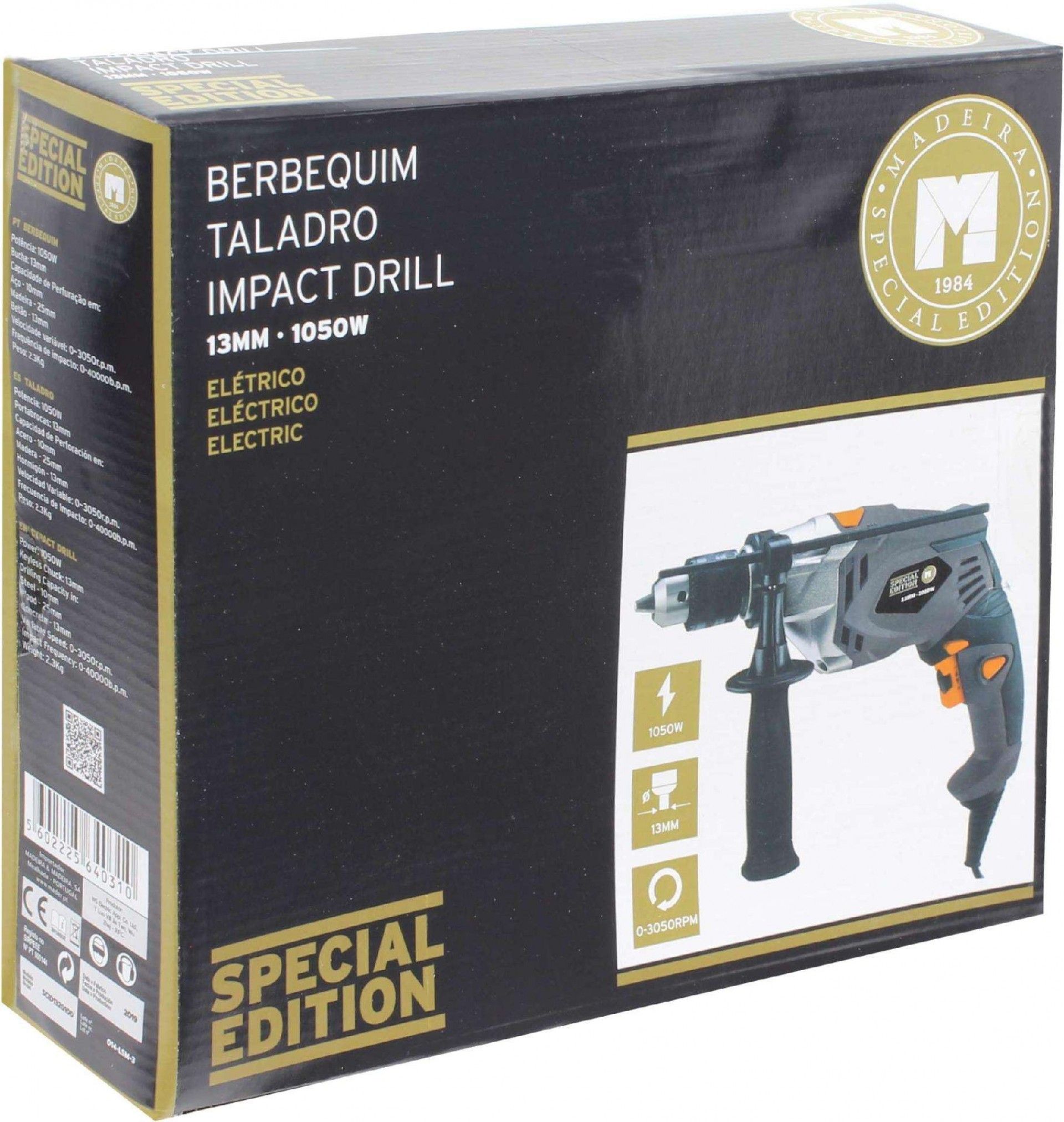 Berbequim Eléctrico, 1050W, 13mm refª 64031 MADER