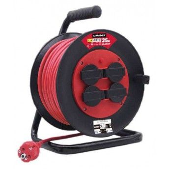 Extenso Eltrica, Enrolador Plstico, 25m, 3G x 1,5mm ref. 63882 MADER