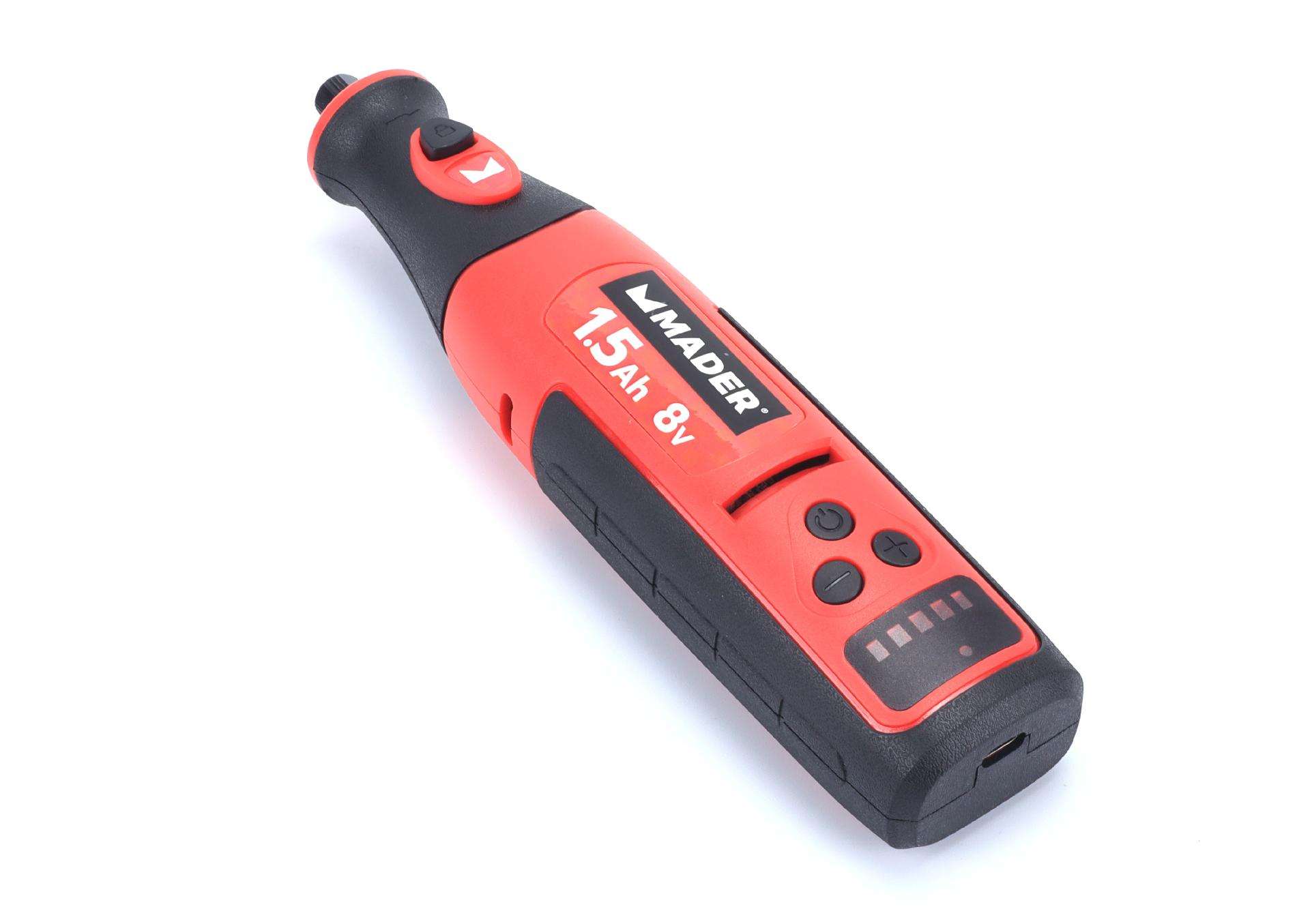 Mini Berbequim Retificador, a Bateria, 8V, 1.5Ah refª 63845 MADER