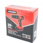 Berbequim a Bateria, 20V, 1 Bateria refª 63850 MADER Berbequim a Bateria, 20V, 1 Bateria refª 63850 MADER