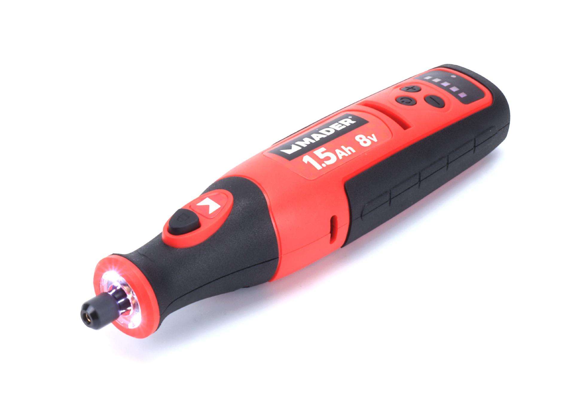 Mini Berbequim Retificador, a Bateria, 8V, 1.5Ah refª 63845 MADER