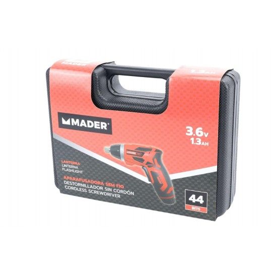Aparafusadora sem Fio, 3.6V, 44Bits refª 63841 MADER Aparafusadora sem Fio, 3.6V, 44Bits refª 63841 MADER