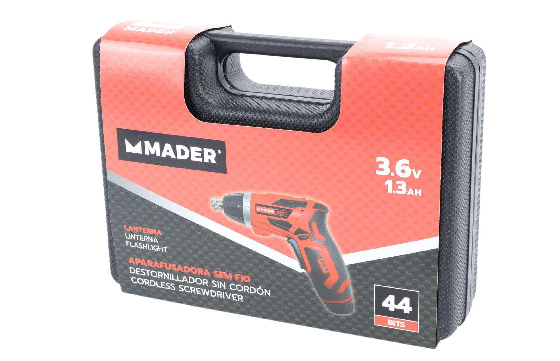 Aparafusadora sem Fio, 3.6V, 44Bits refª 63841 MADER