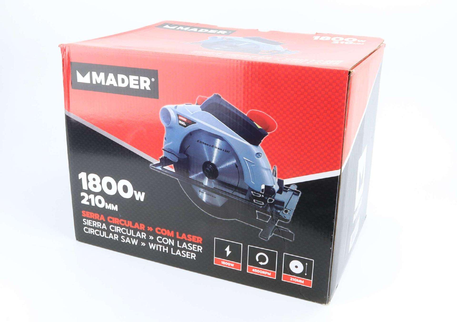 Serra Circular, com Laser, 210mm, 1800W refª 63828 MADER