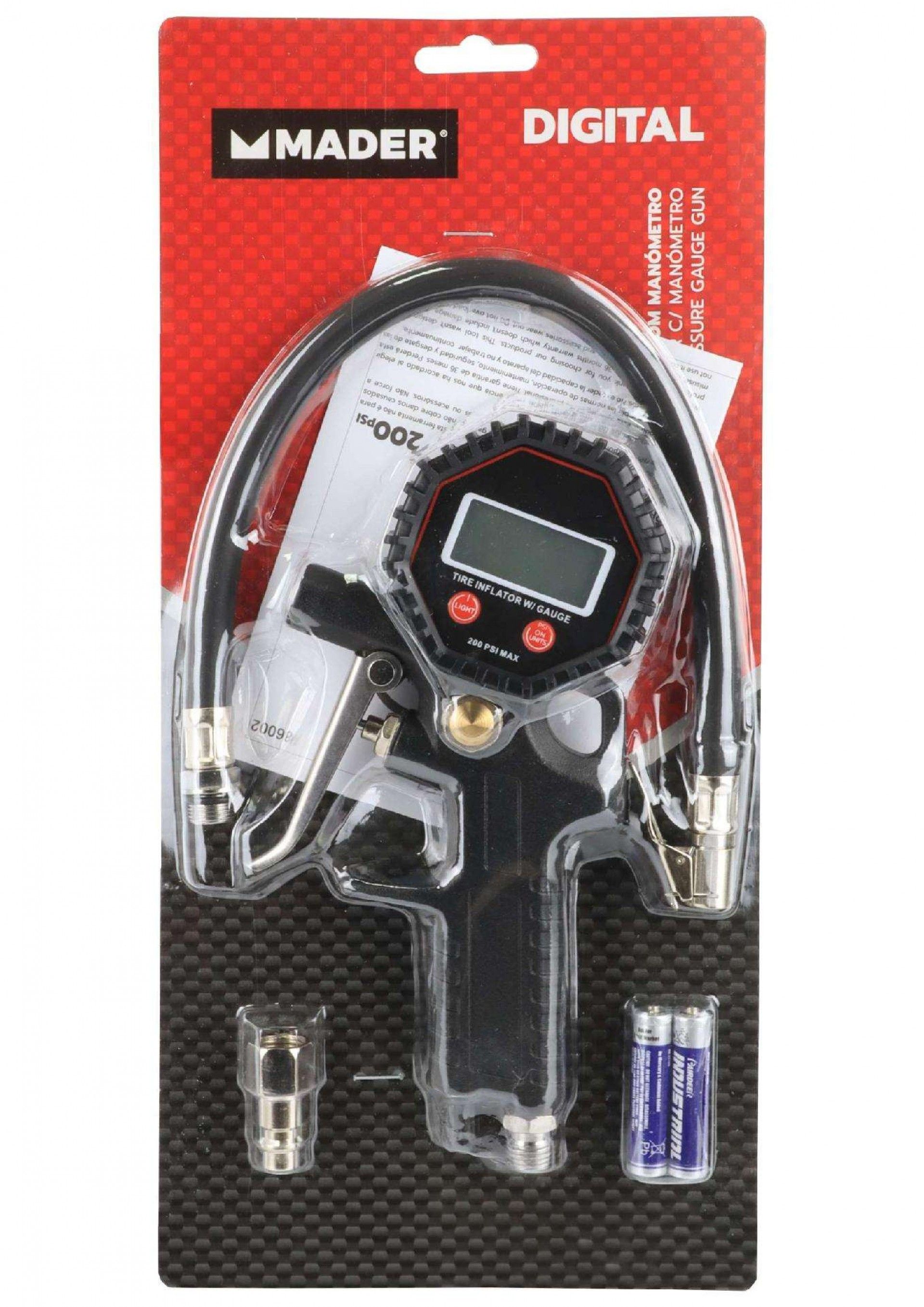 Pistola com Manómetro Digital, 1/4, 300mm refª 63741 MADER