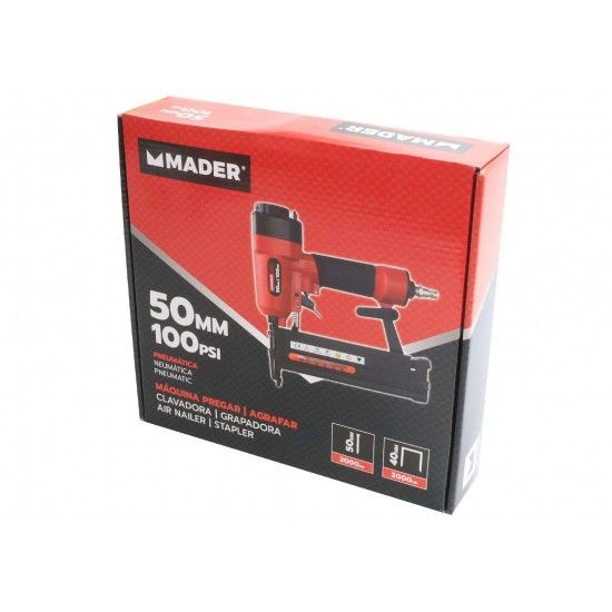 Máquina Pregar/Agrafar Pneumática, 50mm, 100PSI refª 63702 MADER Máquina Pregar/Agrafar Pneumática, 50mm, 100PSI refª 63702 MADER