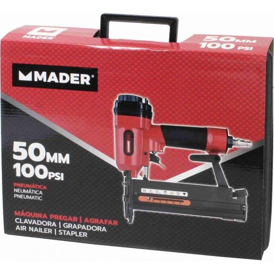 Máquina Pregar/Agrafar Pneumática, 50mm, 100psi refª 63701 MADER Máquina Pregar/Agrafar Pneumática, 50mm, 100psi refª 63701 MADER