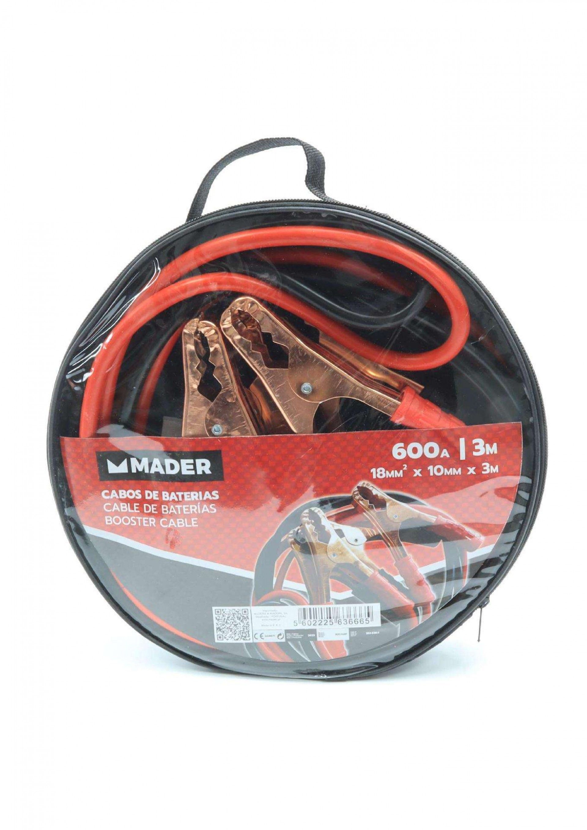 Cabos de Bateria, 600A, 3m, 18mm2x10mm refª 63666 MADER