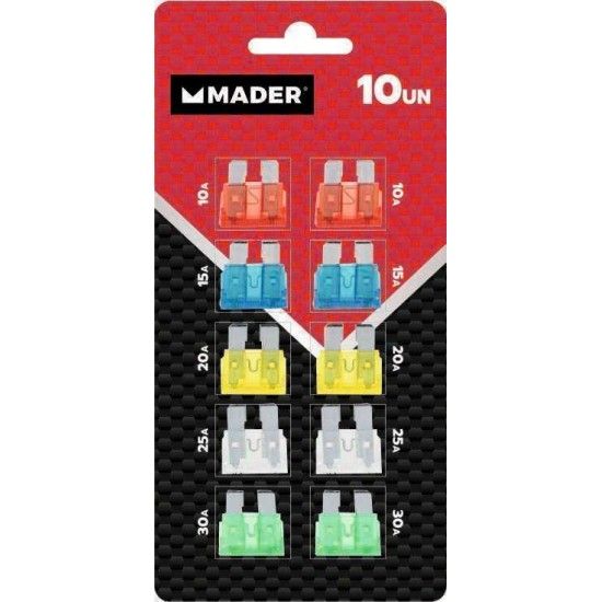 Fusíveis para Auto, 10Un refª 63665 MADER Fusíveis para Auto, 10Un refª 63665 MADER