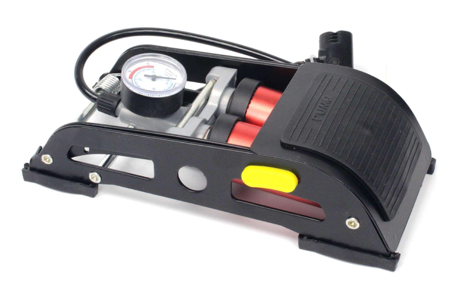 Bomba de Pé Dupla, com Manómetro, 130PSI refª 63641 MADER