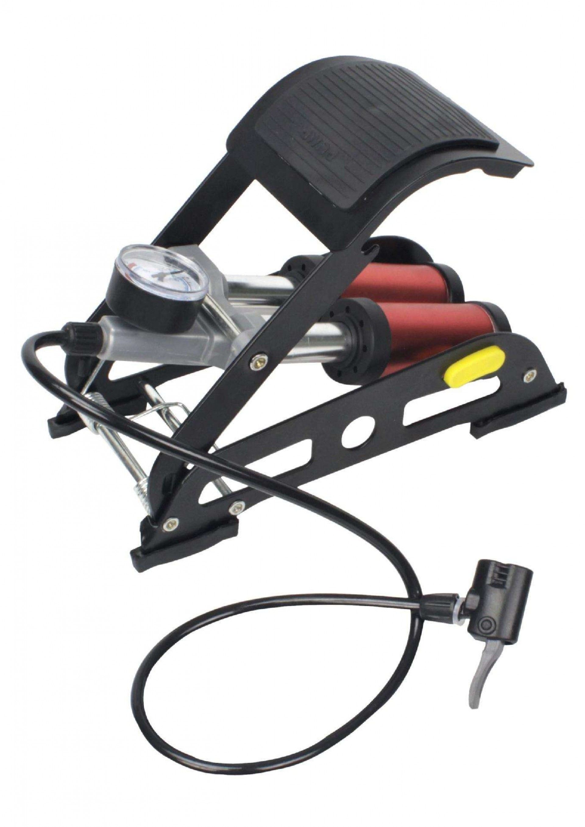 Bomba de Pé Dupla, com Manómetro, 130PSI refª 63641 MADER