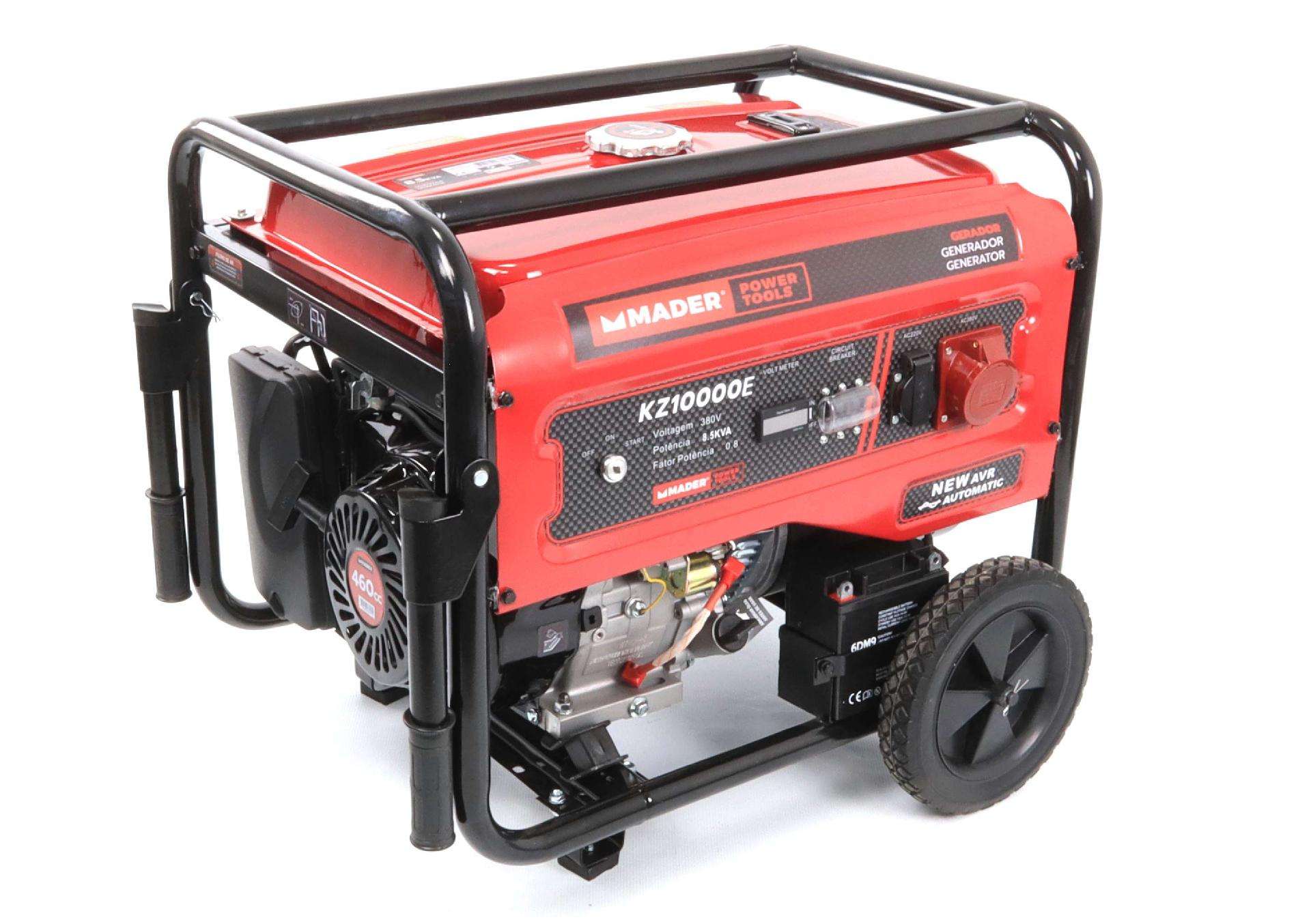 Gerador Trifásico com Rodas, 8.5Kva refª 63608 MADER