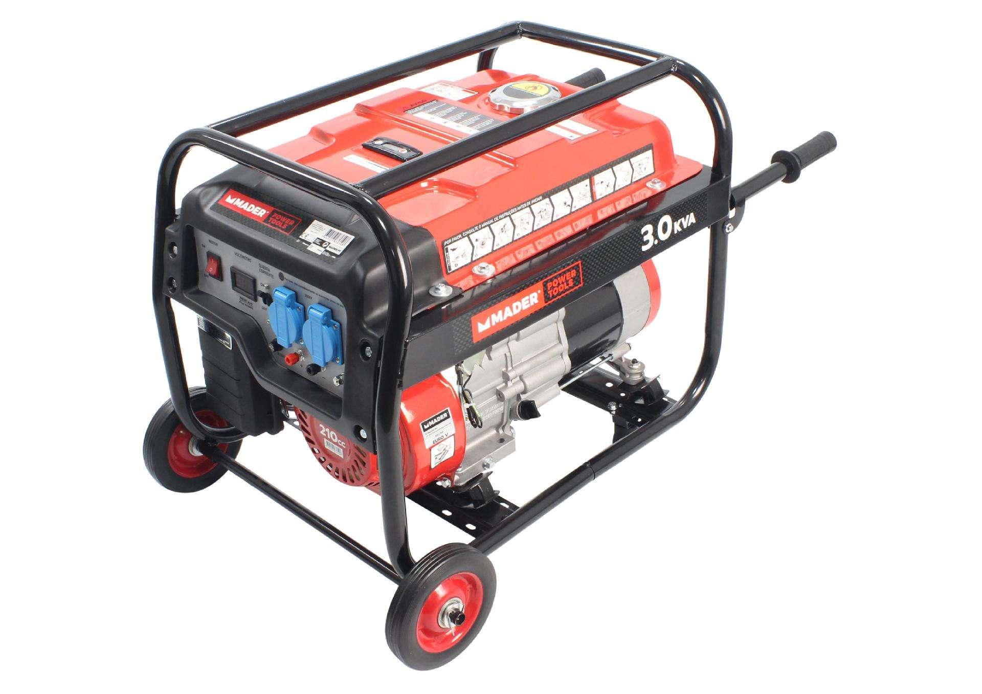 Gerador Monofásico, AVR, 3.0Kva, 15L refª 63610 MADER