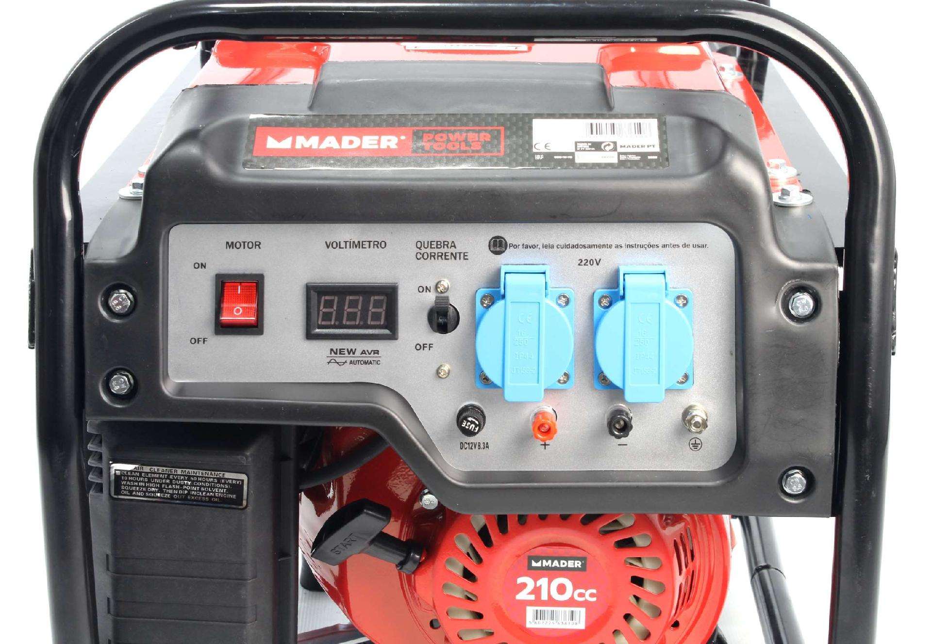 Gerador Monofásico, AVR, 3.0Kva, 15L refª 63610 MADER