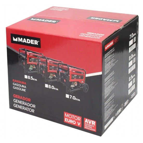 Gerador Monofásico com Rodas, 7.0Kva refª 63604 MADER Gerador Monofásico com Rodas, 7.0Kva refª 63604 MADER