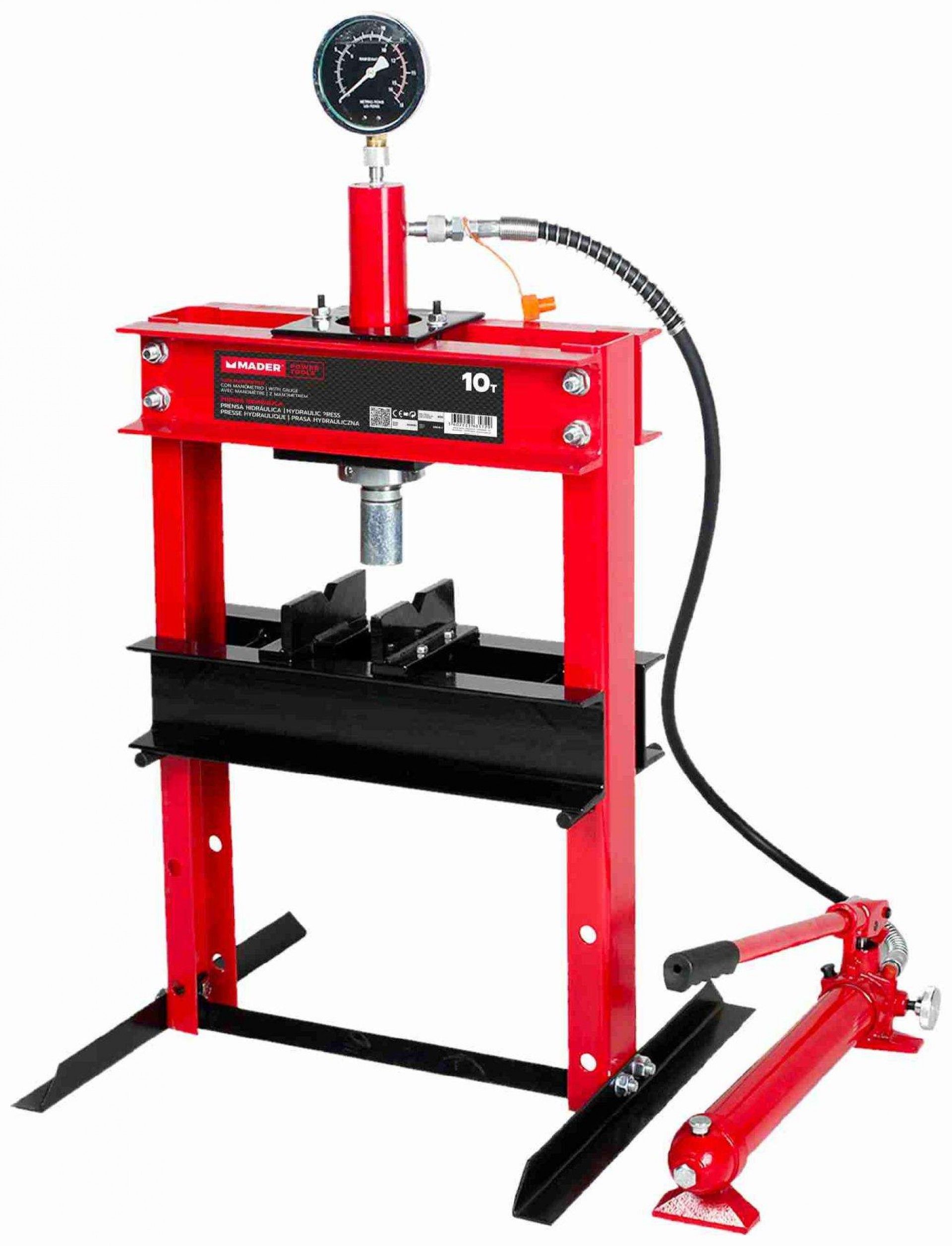 Prensa Hidráulica, 10T, com Manómetro refª 63572 MADER