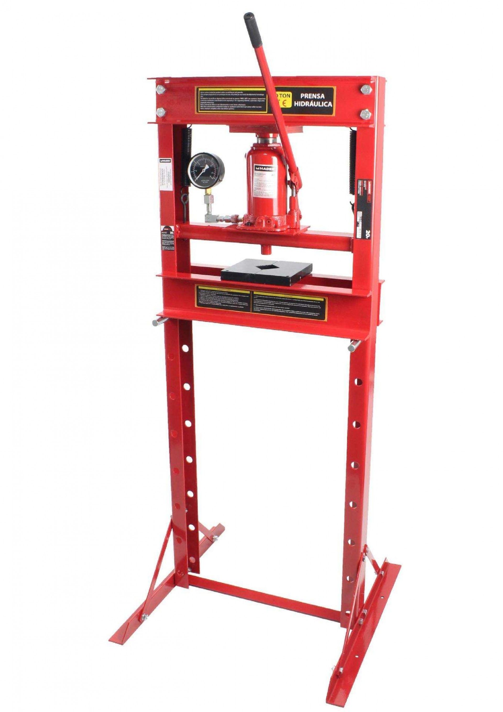 Prensa Hidráulica, 20T, com Manómetro refª 63568 MADER