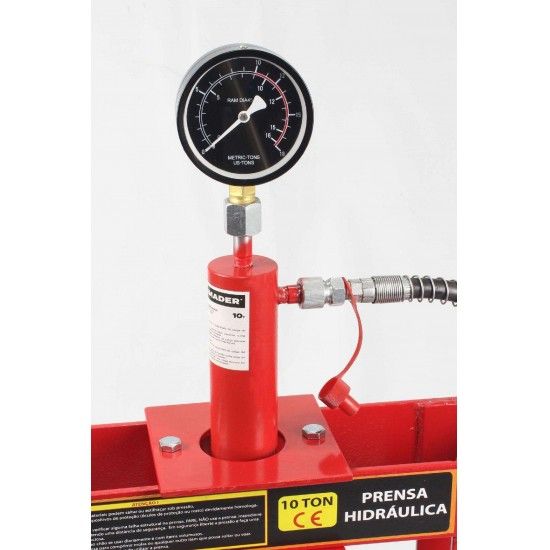 Prensa Hidrulica, 10T, com Manmetro ref 63566 MADER