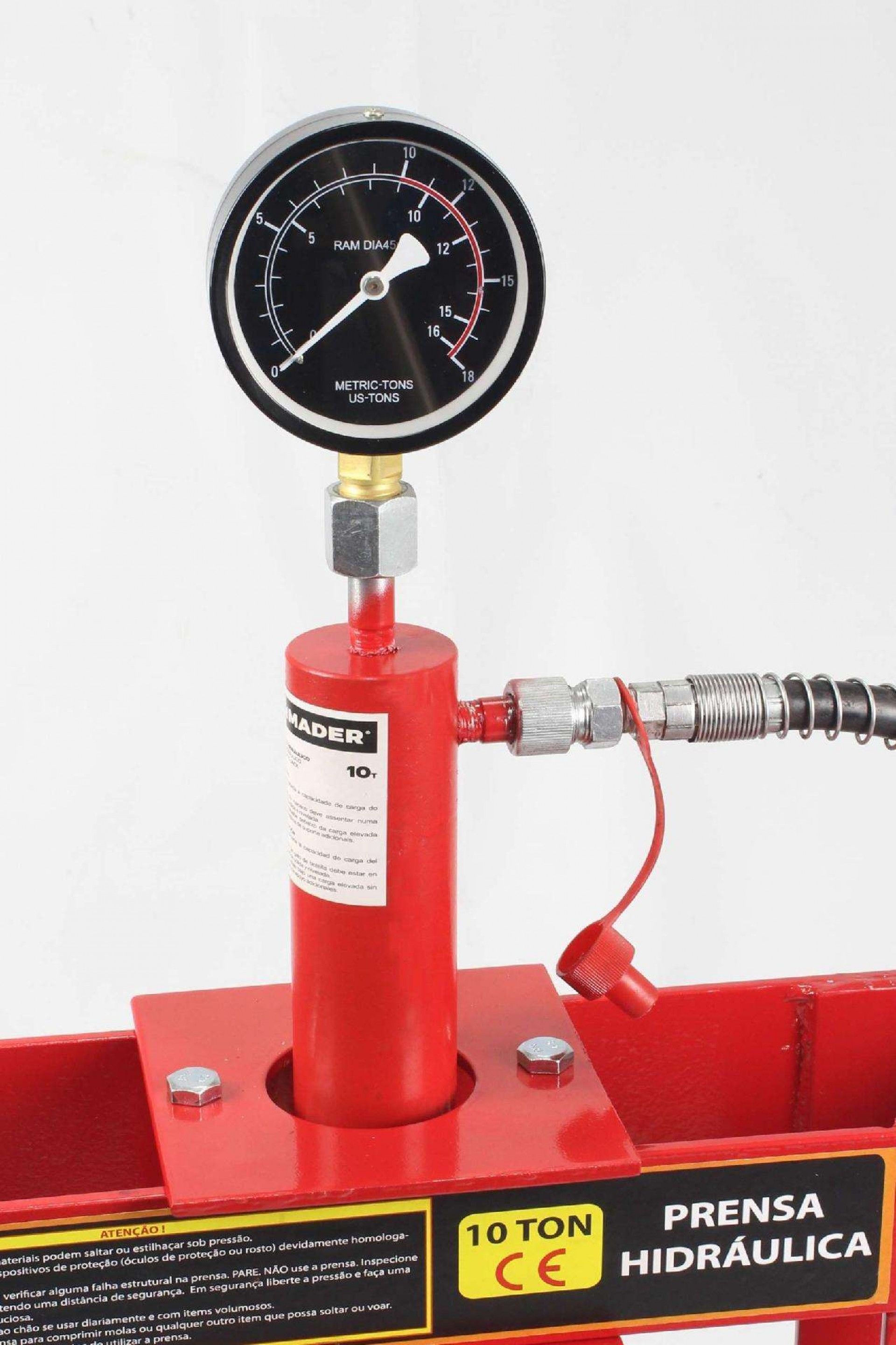 Prensa Hidráulica, 10T, com Manómetro refª 63566 MADER