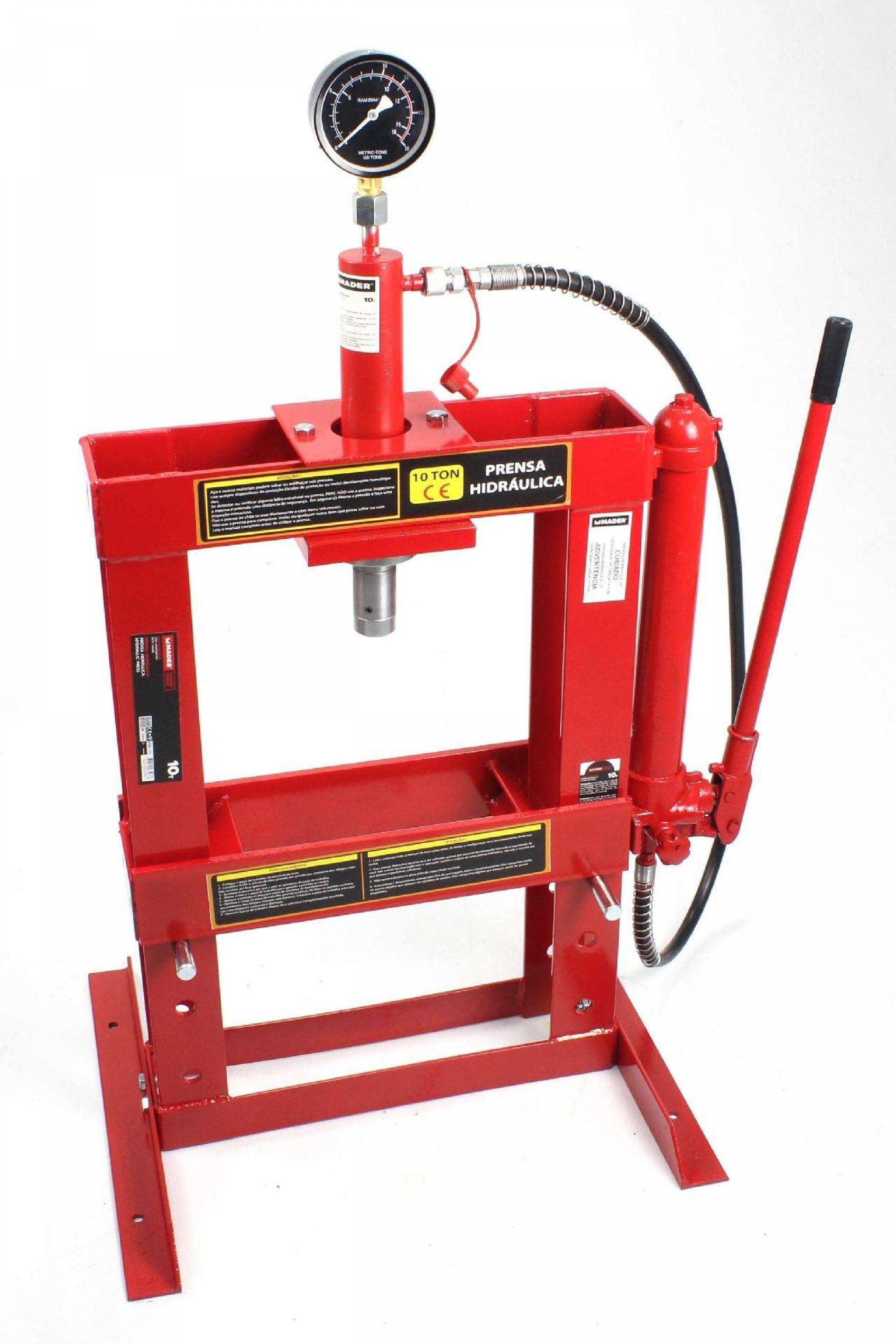 Prensa Hidráulica, 10T, com Manómetro refª 63566 MADER