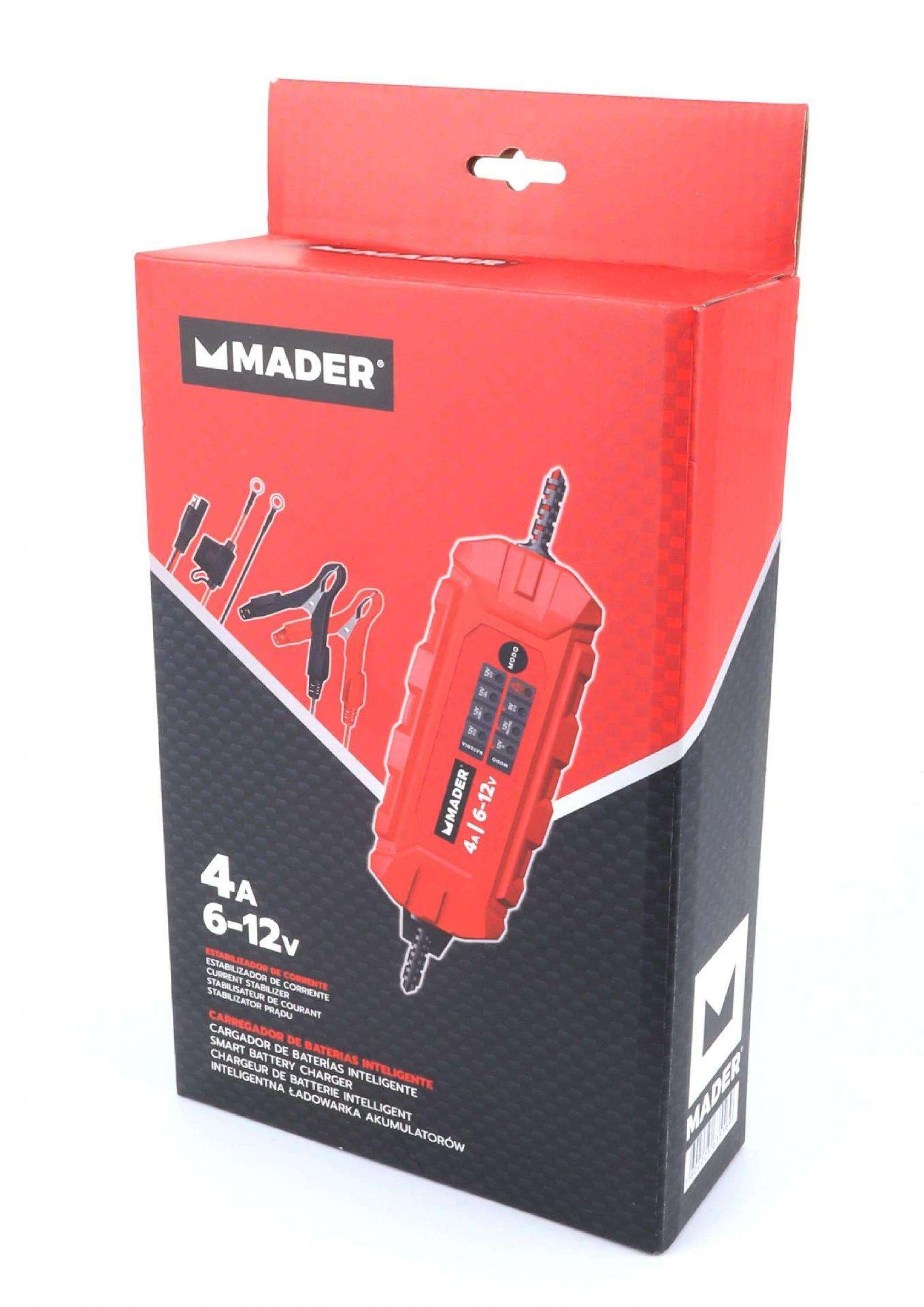 Carregador de Baterias, Inteligente, 4A, 6-12V refª 63556 MADER