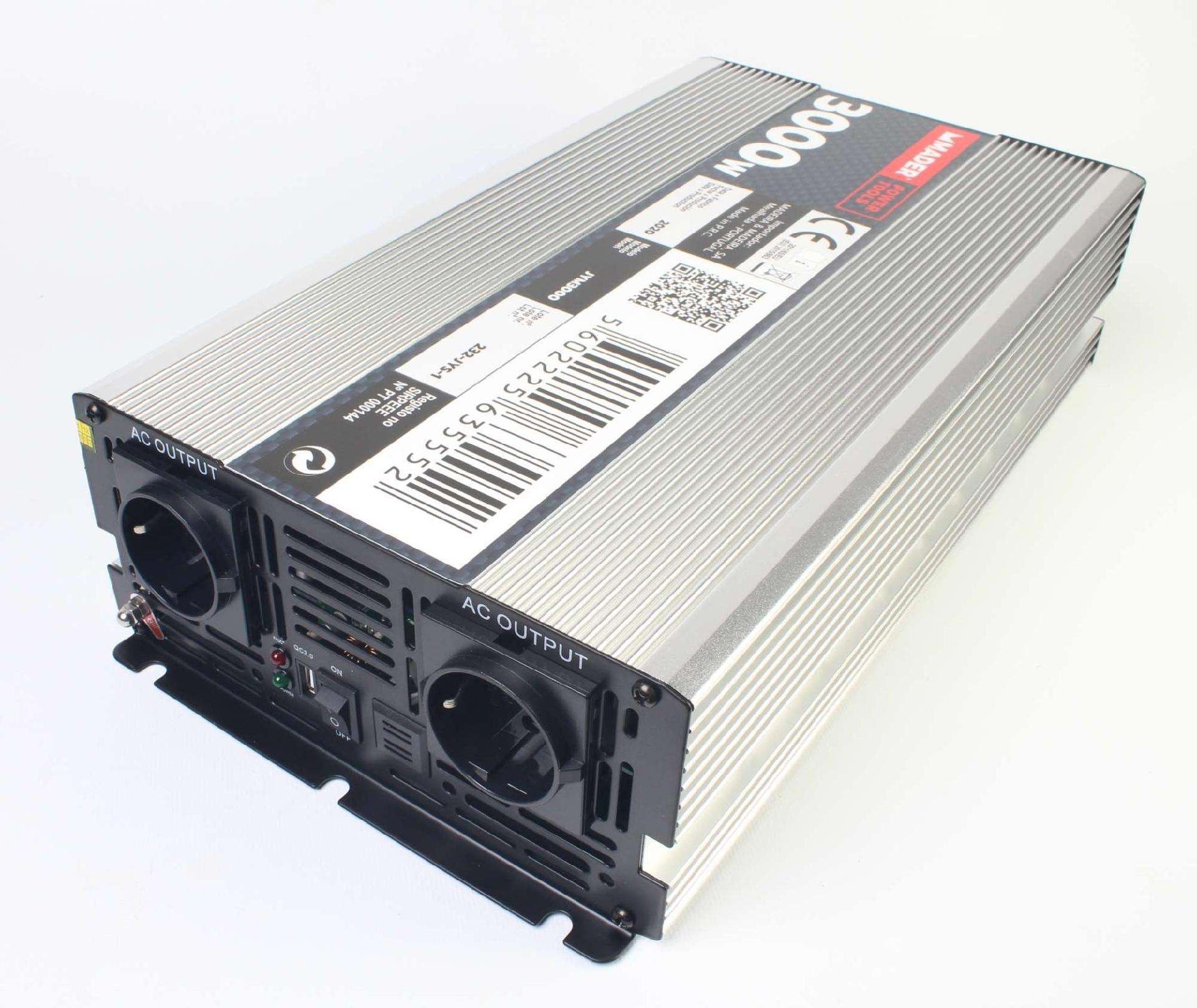 Inversor de Corrente Contínua em Alternada, 3000W refª 63555 MADER