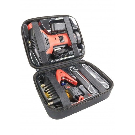 Estação de Energia, 12Ah, Power Bank + Mini Compressor refª 63547 MADER Estação de Energia, 12Ah, Power Bank + Mini Compressor refª 63547 MADER