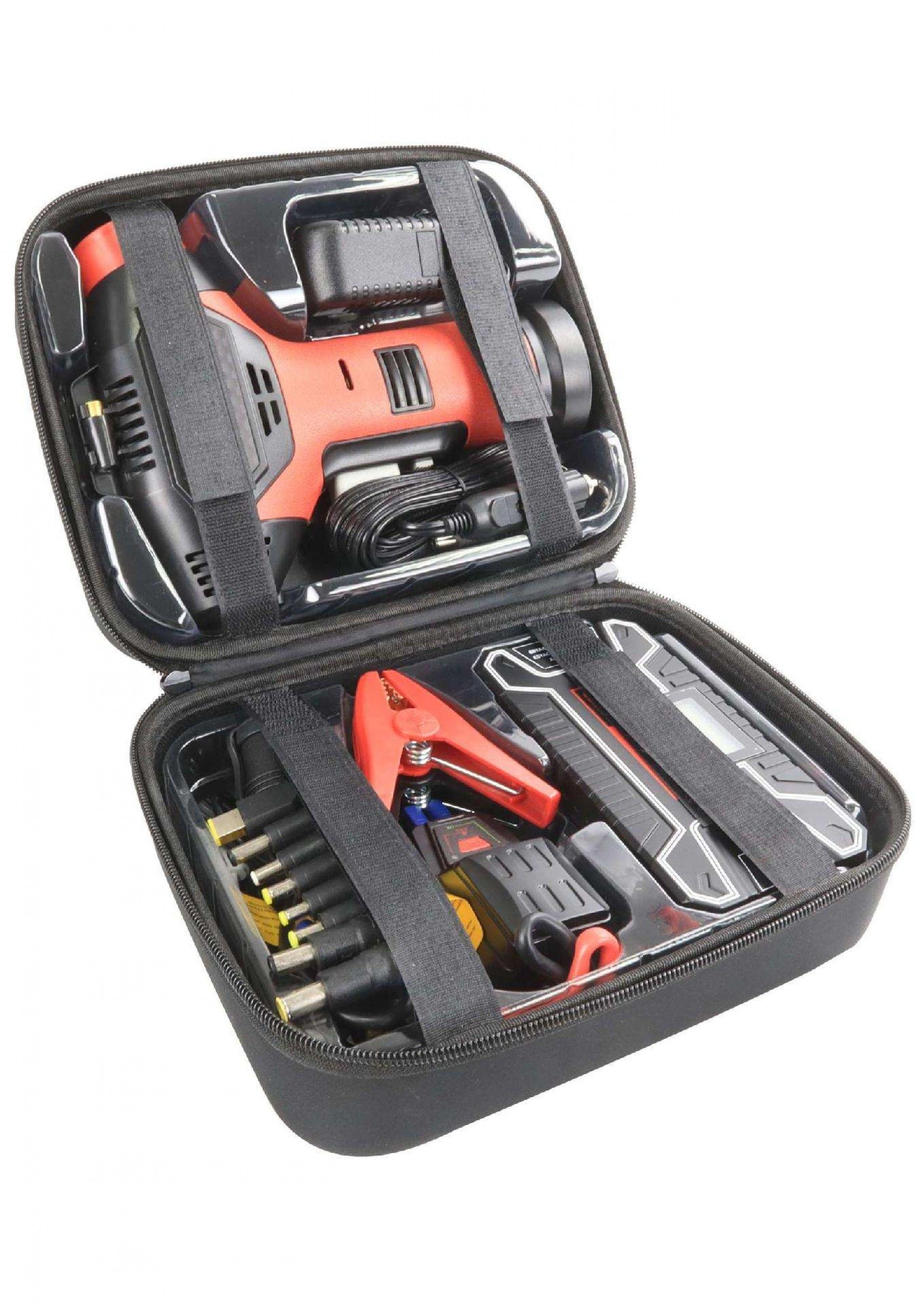 Estação de Energia, 12Ah, Power Bank + Mini Compressor refª 63547 MADER