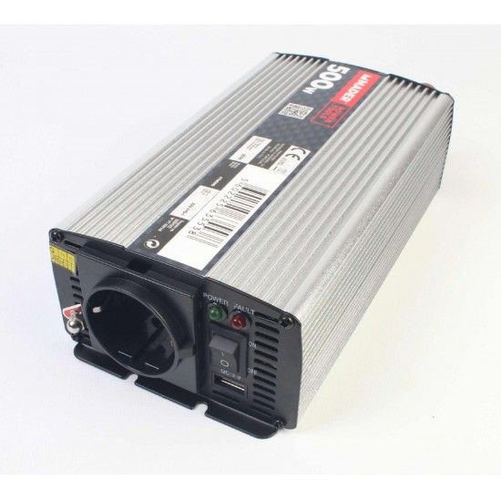 Inversor de Corrente Contínua em Alternada, 500W refª 63553 MADER Inversor de Corrente Contínua em Alternada, 500W refª 63553 MADER