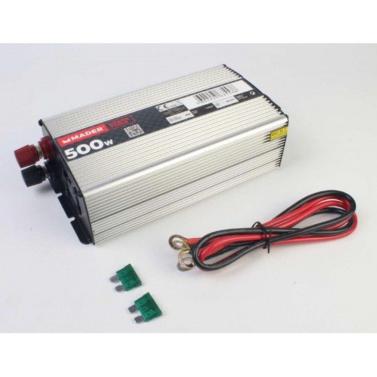 Inversor de Corrente Contínua em Alternada, 500W refª 63553 MADER Inversor de Corrente Contínua em Alternada, 500W refª 63553 MADER