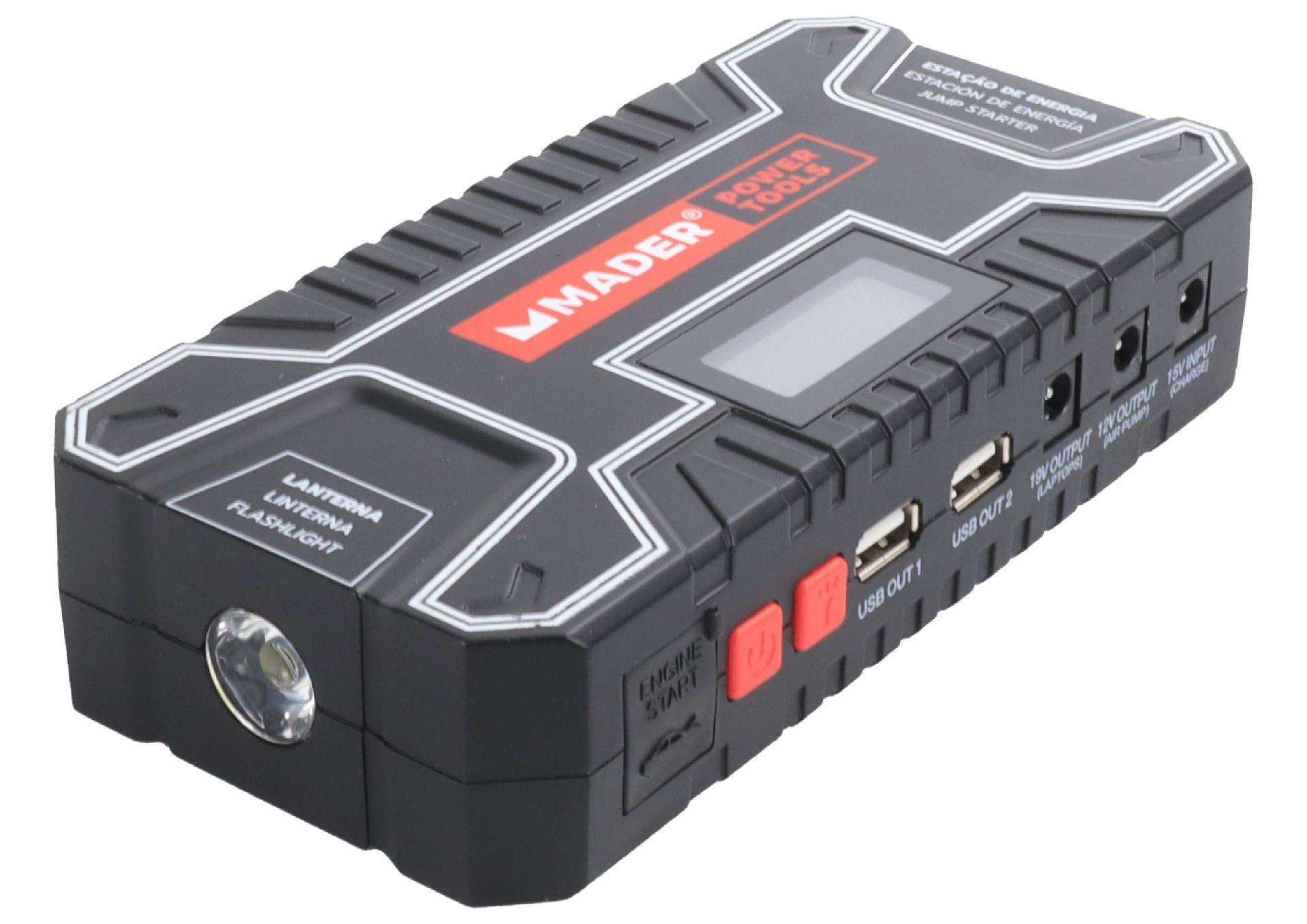 Estação de Energia, 12Ah, Power Bank + Mini Compressor refª 63547 MADER