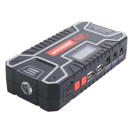 Estação de Energia, 12Ah, Power Bank + Mini Compressor refª 63547 MADER Estação de Energia, 12Ah, Power Bank + Mini Compressor refª 63547 MADER