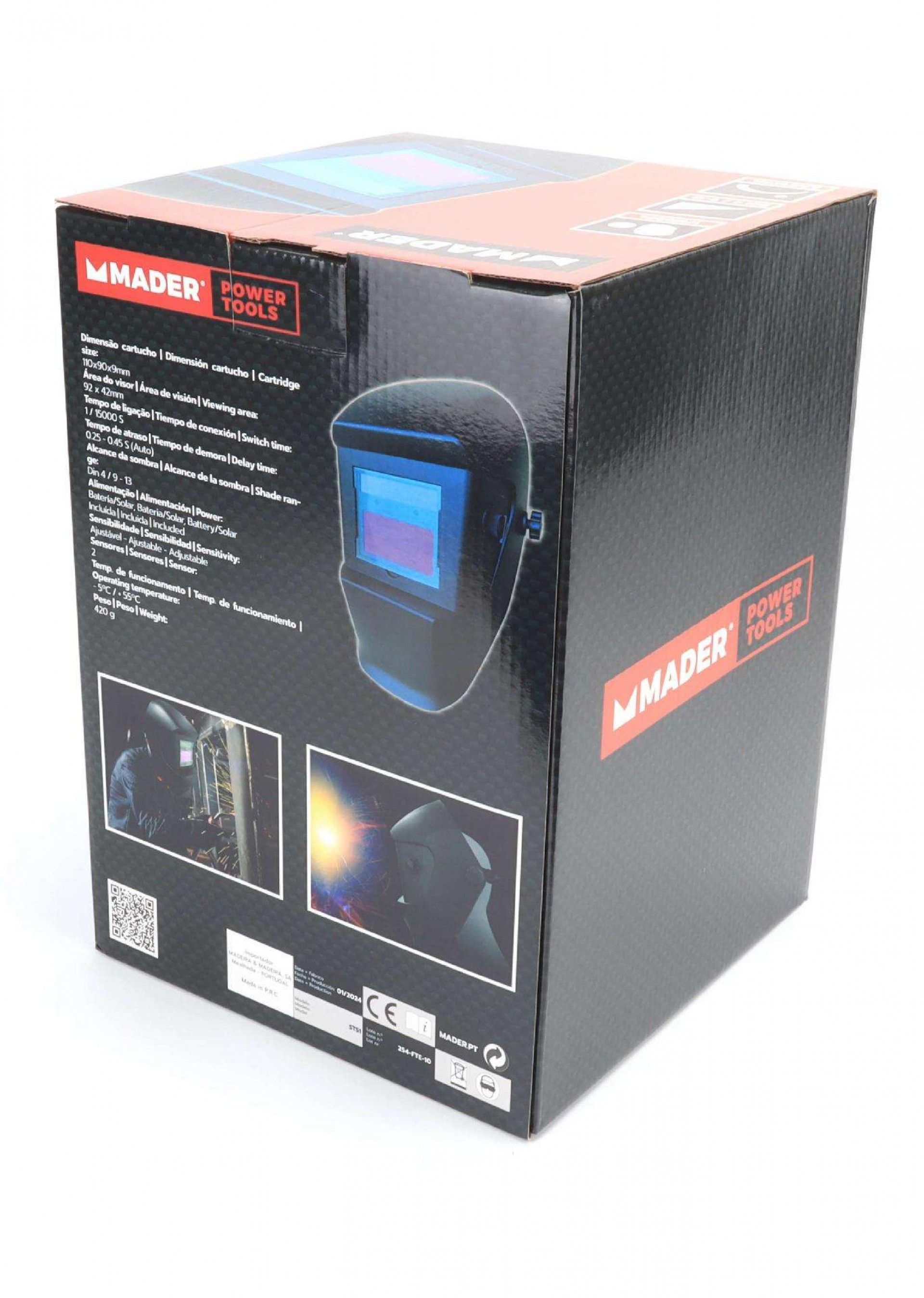 Máscara de Soldador, Escurecimento Automático, 1/15000S refª 63534 MADER