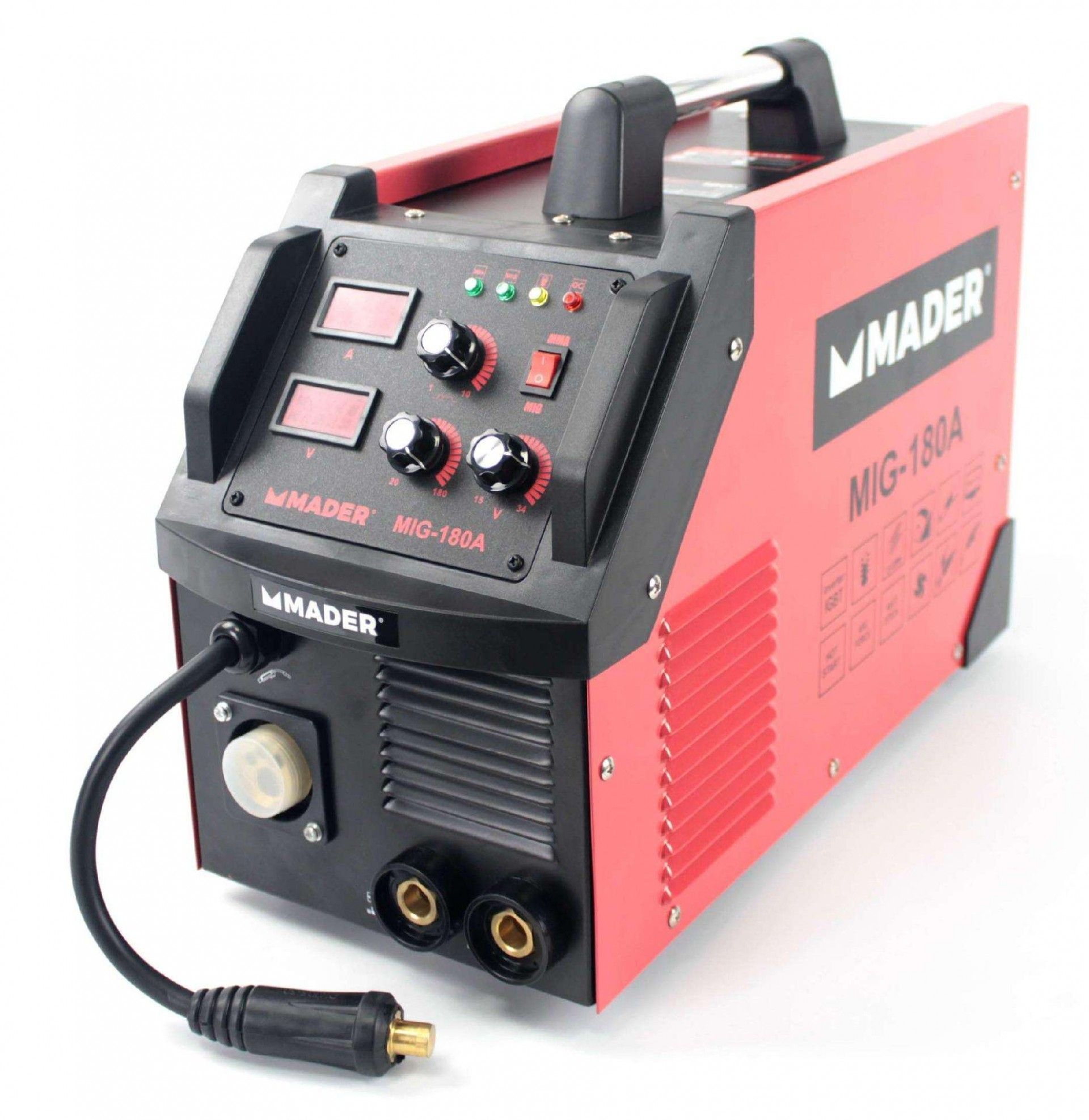 Soldador Inverter, 3 em 1, MMA/MIG-MAG, 180A refª 63528 MADER
