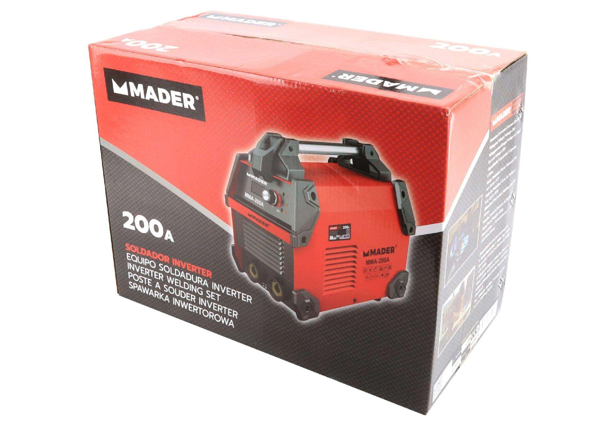 Soldador Inverter, 200A, 28V, 9.0KW refª 63502 MADER