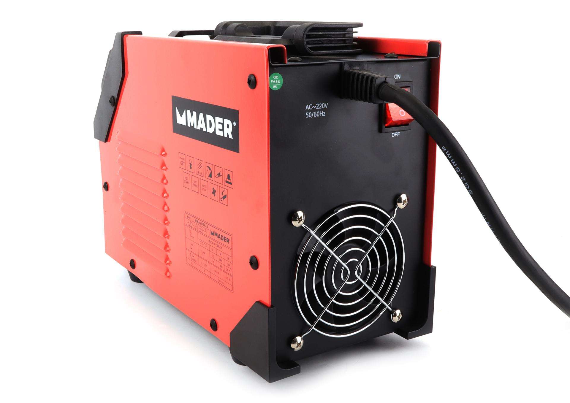 Soldador Inverter, Anti Stick, 200A, Profissional ref. 63474 MADER