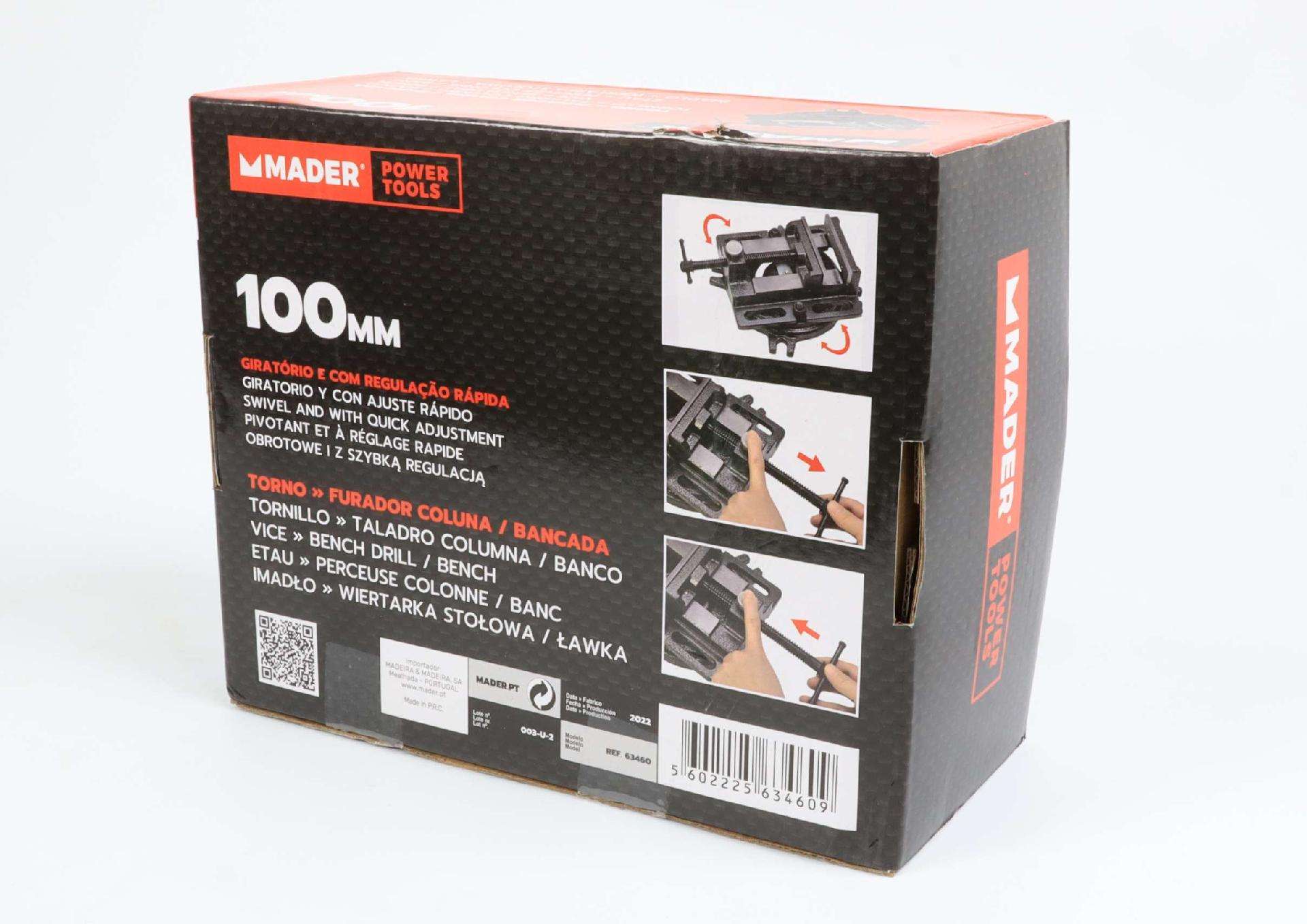 Torno para Furador de Bancada, 100mm refª 63460 MADER