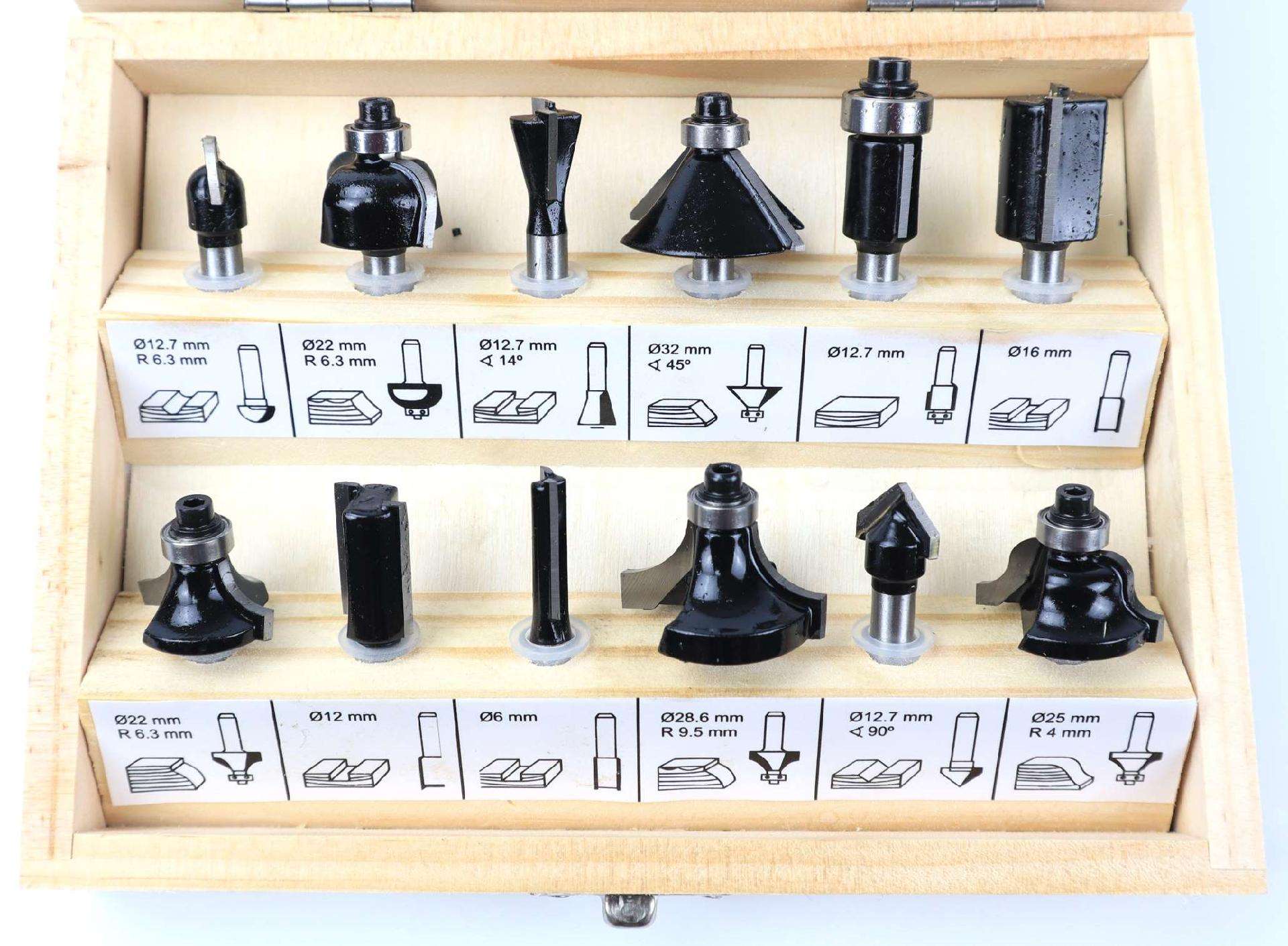 Conjunto de Fresas, Para Tupia, 12UN, 8mm refª 63440 MADER